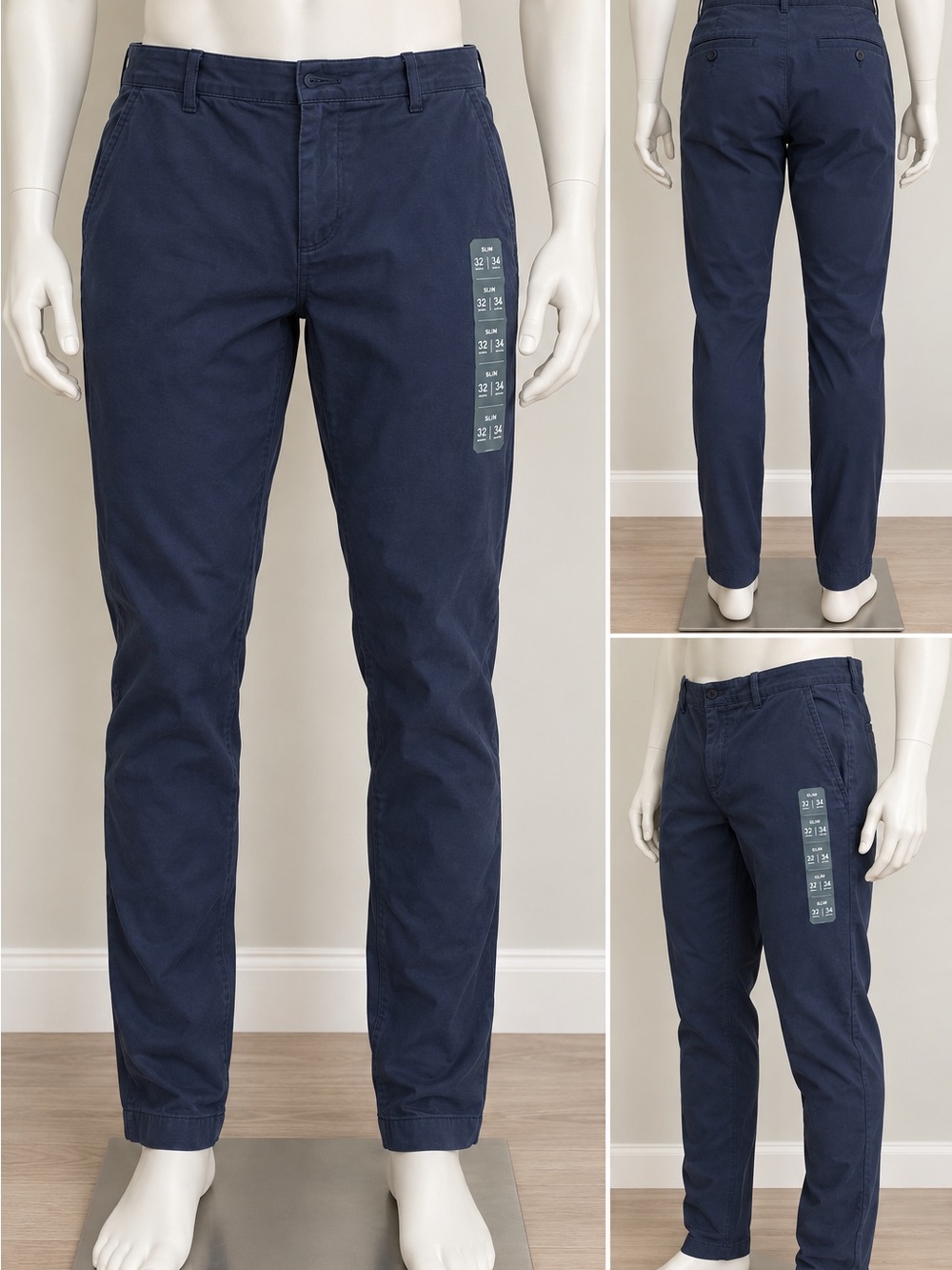 J. Crew Navy Slim Cotton Chinos